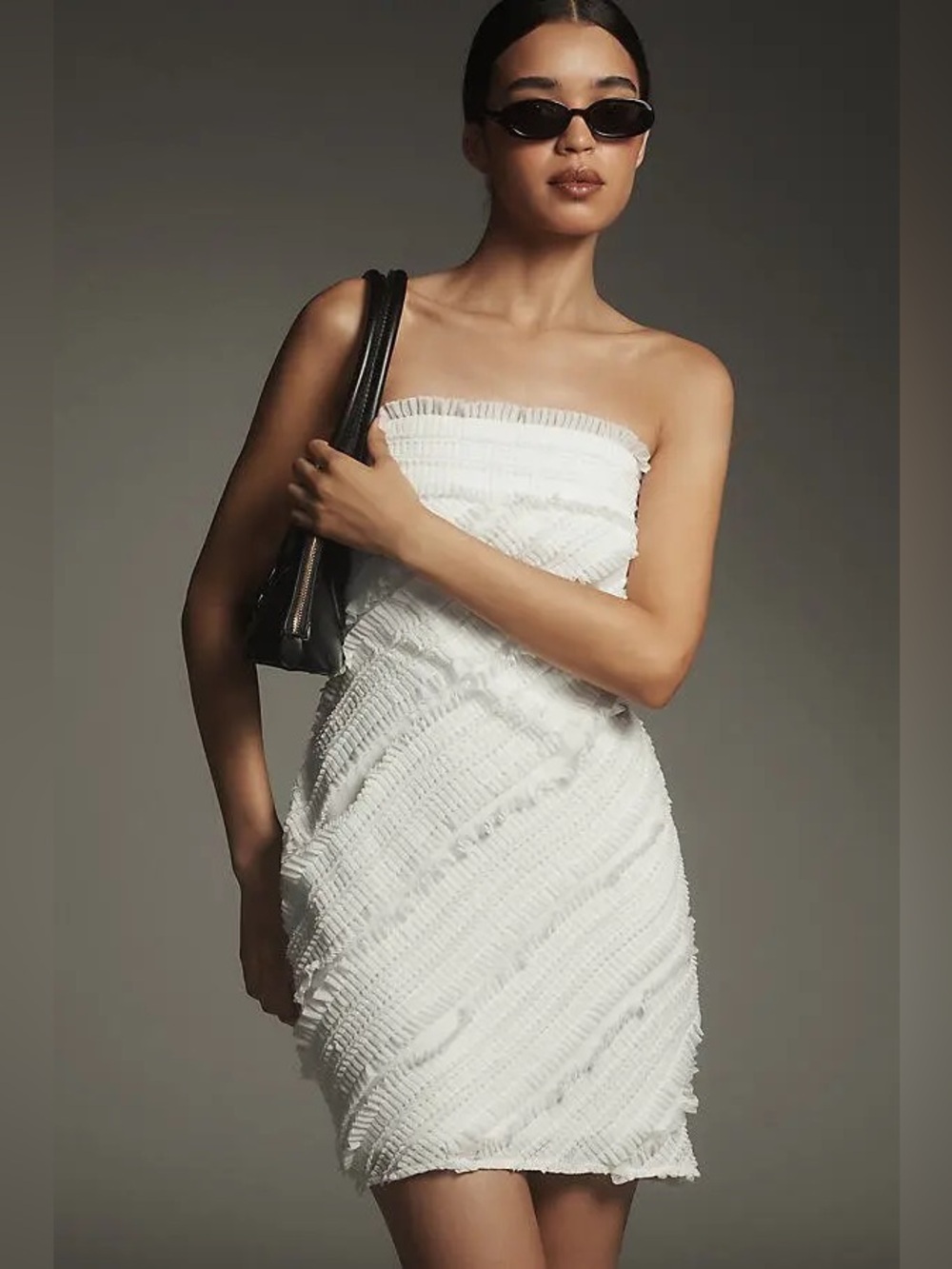 Endless Rose Strapless Textured Fitted Mini Dress